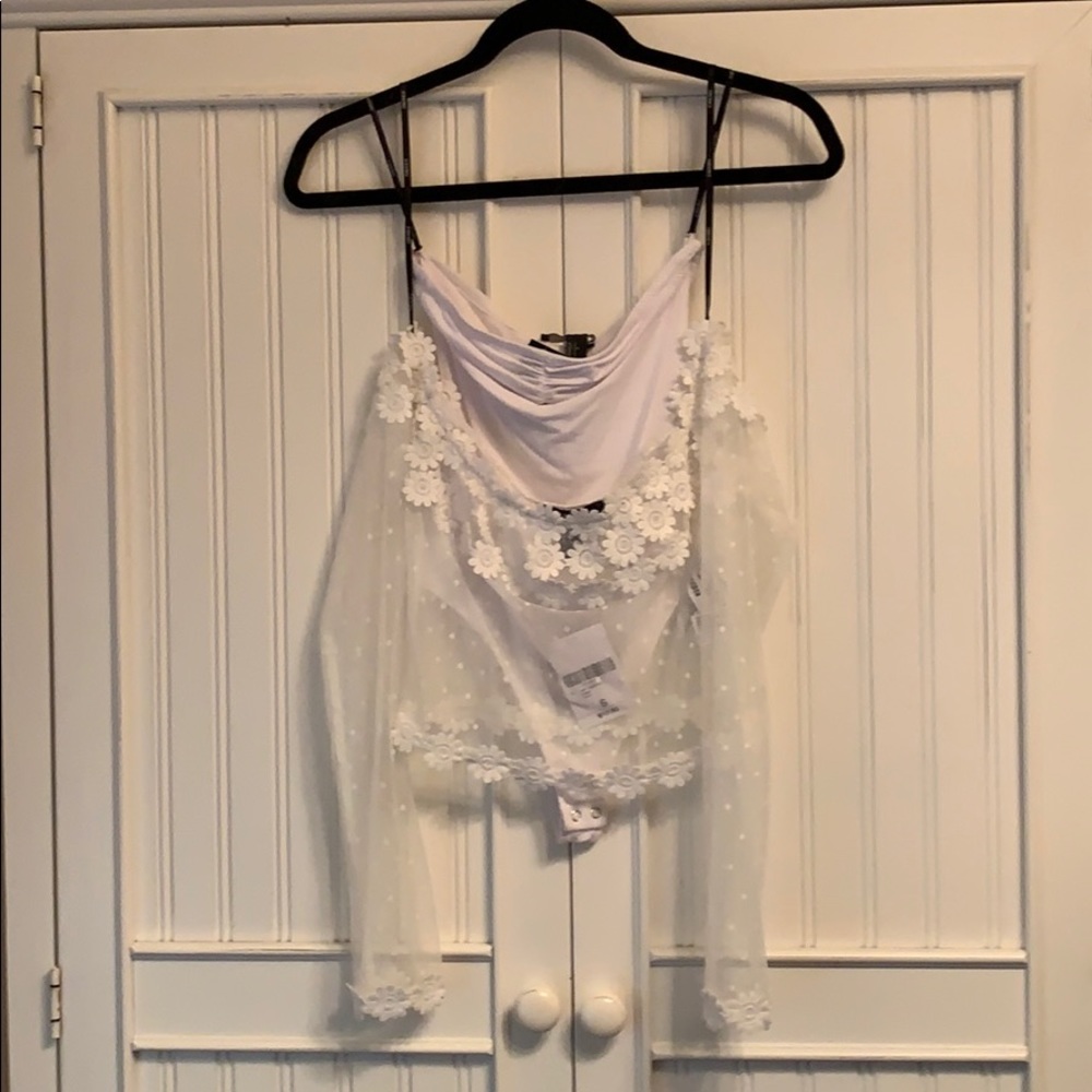 See through top with matching bodysuit!